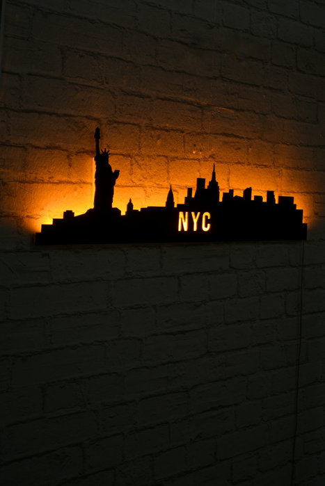 Wallity NYC Skyline - Yellow